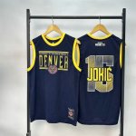 NBA 15 Jokic Nuggets Maillot Marine brodé